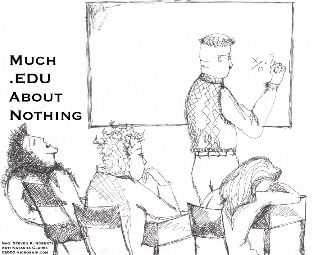 Much .edu about nothing cartoon