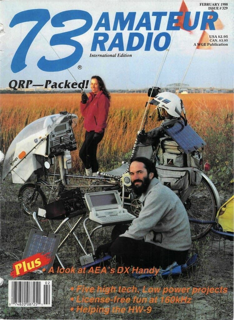 73 Magazine, Feburary 1988 cover - KA8OVA and KA8ZYW