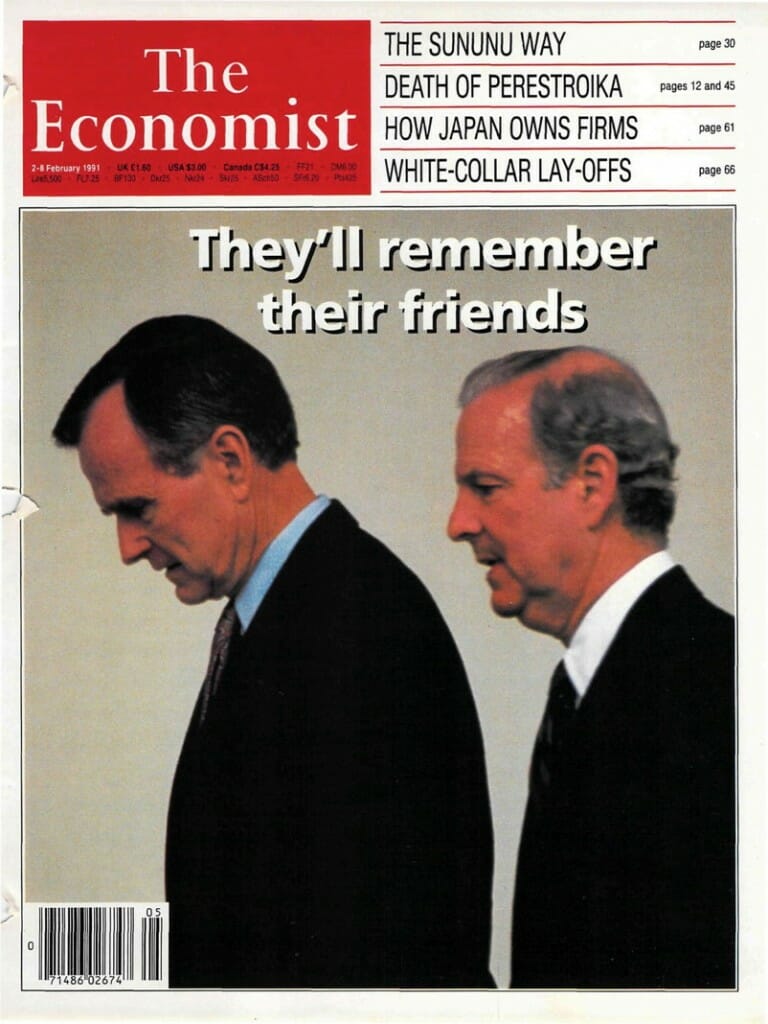 Economist Magazine cover, Feb 2, 1991