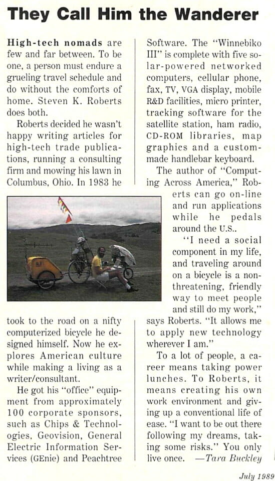 They Call Him the Wanderer - Marketing Computers July 1989