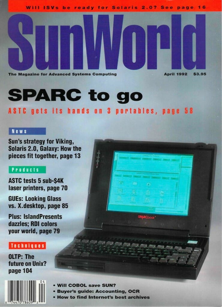 SunWorld April 1992 cover