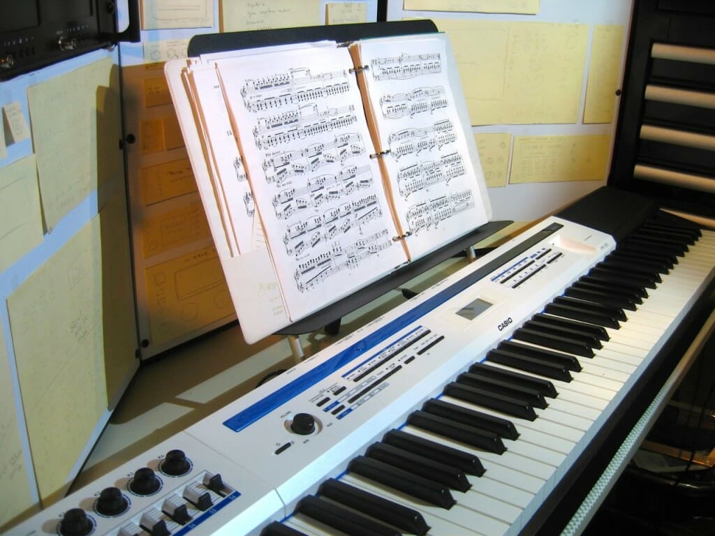 Elevated Music Stand for Casio PX 5S and other Digital Pianos Nomadic Research Labs