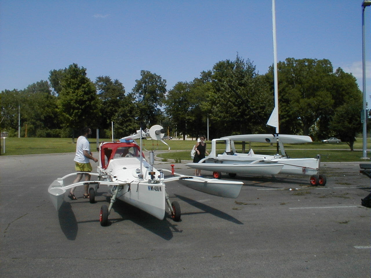 The Microships staging for Lake Monona