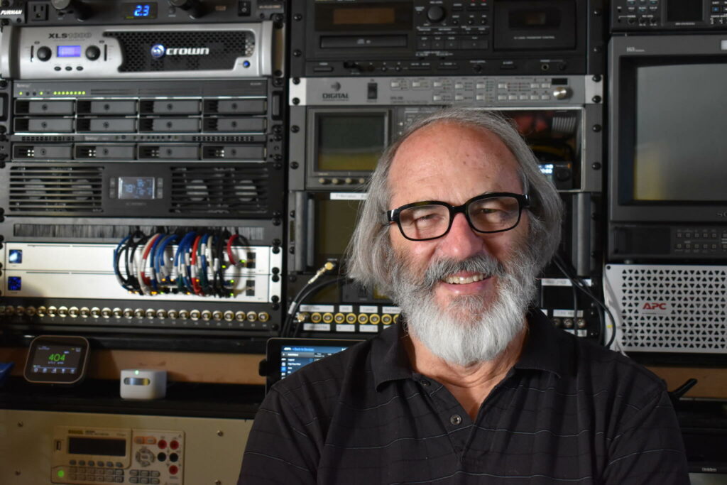 Steven Roberts portrait with console background